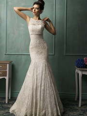 Свадебное платье Bianca. Силуэт Рыбка. Цвет Айвори / Капучино. Вид 1