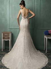 Свадебное платье Bianca. Силуэт Рыбка. Цвет Айвори / Капучино. Вид 2