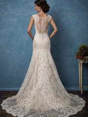 Свадебное платье Adriana. Силуэт Прямое. Цвет Айвори / Капучино. Вид 2