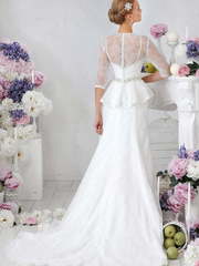 Свадебное платье Lisa. Силуэт Прямое. Цвет Белый / Молочный. Вид 2