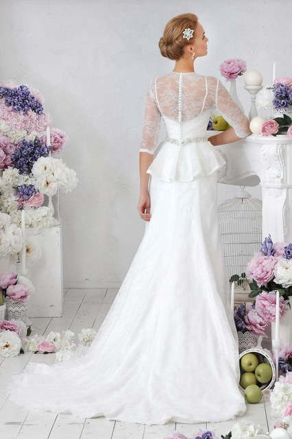 Свадебное платье Lisa. Силуэт Прямое. Цвет Белый / Молочный. Вид 2