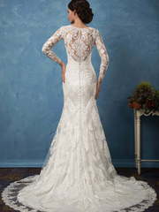 Свадебное платье Carolina. Силуэт Прямое, Рыбка. Цвет Белый / Молочный, Айвори / Капучино. Вид 2