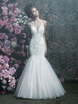 Свадебное платье C402. Силуэт Рыбка. Цвет Белый / Молочный. Вид 1