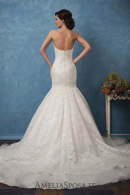 Свадебное платье Evelina. Силуэт Рыбка. Цвет Белый / Молочный. Вид 2