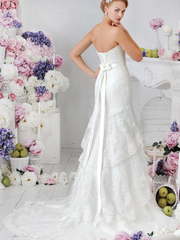 Свадебное платье Eva. Силуэт Прямое. Цвет Белый / Молочный. Вид 2