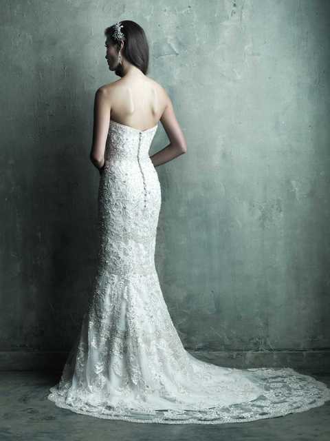 Свадебное платье C288. Силуэт Рыбка. Цвет Айвори / Капучино. Вид 2