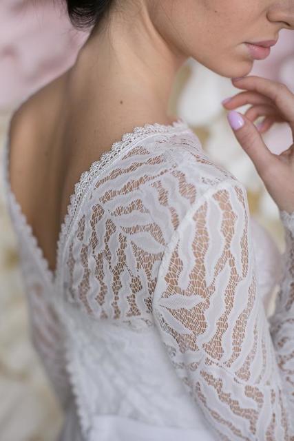 Свадебное платье Флави. Силуэт Рыбка. Цвет Белый / Молочный. Вид 2