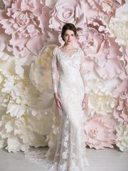 Свадебное платье Дианн. Силуэт Рыбка. Цвет Айвори / Капучино. Вид 1