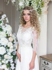 Свадебное платье Лунет. Силуэт Прямое. Цвет Белый / Молочный. Вид 2