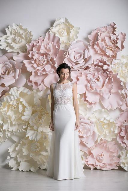 Свадебное платье Селестина. Силуэт Прямое. Цвет Белый / Молочный. Вид 2