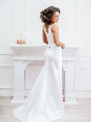 Свадебное платье Лия. Силуэт Прямое. Цвет Белый / Молочный. Вид 1