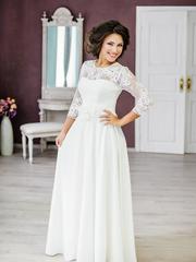 Свадебное платье Деметра. Силуэт Прямое. Цвет Белый / Молочный. Вид 1