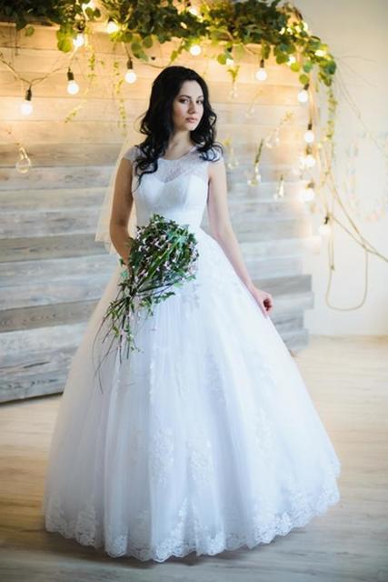 Свадебное платье Арт. U-1030315. Силуэт Пышное. Цвет Белый / Молочный. Вид 2