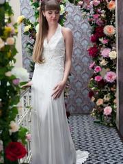 Свадебное платье Aрт. 008. Силуэт Прямое. Цвет Айвори / Капучино. Вид 1