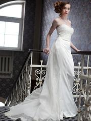 Свадебное платье Aрт. 044. Силуэт Прямое. Цвет Белый / Молочный. Вид 2