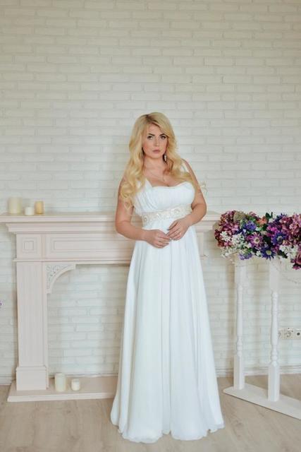 Свадебное платье Арт. У2006. Силуэт Греческий, Прямое. Цвет Белый / Молочный. Вид 2