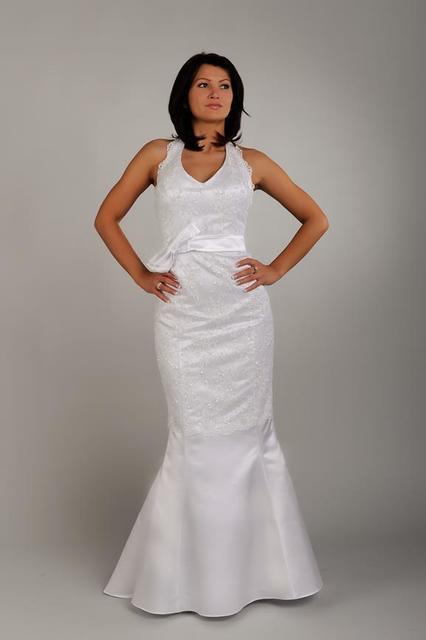 Свадебное платье Арт. 067. Силуэт Рыбка. Цвет Белый / Молочный. Вид 1
