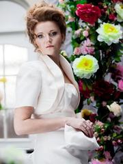 Свадебное платье Арт. 107. Силуэт Прямое. Цвет Белый / Молочный, Айвори / Капучино. Вид 2