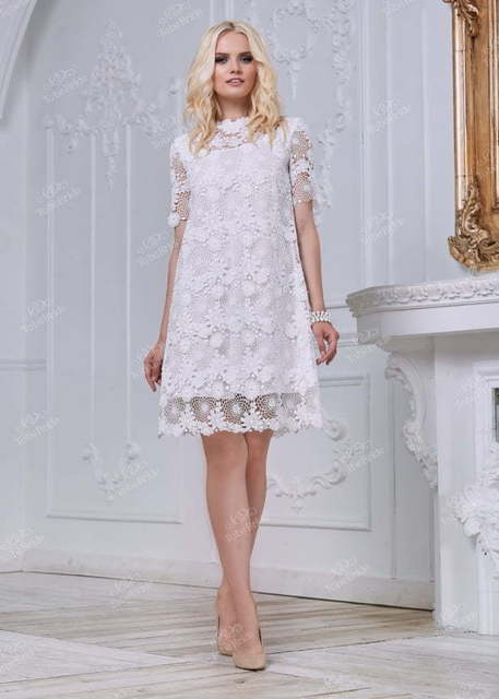 Свадебное платье TB022. Силуэт Прямое. Цвет Белый / Молочный. Вид 1