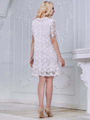 Свадебное платье TB022. Силуэт Прямое. Цвет Белый / Молочный. Вид 2