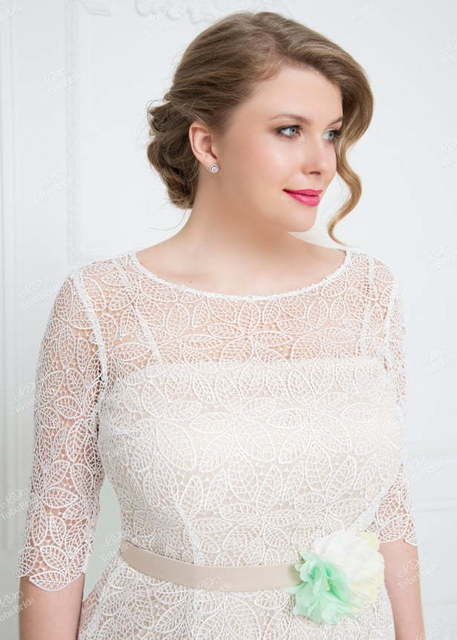 Свадебное платье NN040. Силуэт Прямое. Цвет Айвори / Капучино. Вид 5