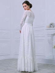 Свадебное платье RB008. Силуэт Прямое. Цвет Айвори / Капучино. Вид 2