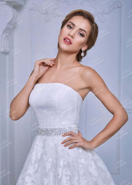 Свадебное платье NN032. Силуэт Пышное. Цвет Айвори / Капучино. Вид 4