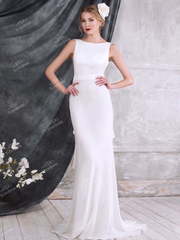 Свадебное платье NN010. Силуэт Прямое. Цвет Белый / Молочный. Вид 1