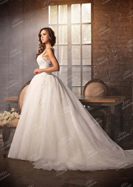 Свадебное платье DA001. Силуэт Пышное. Цвет Белый / Молочный. Вид 3