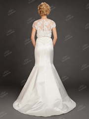 Свадебное платье AZ001. Силуэт Рыбка. Цвет Белый / Молочный. Вид 2