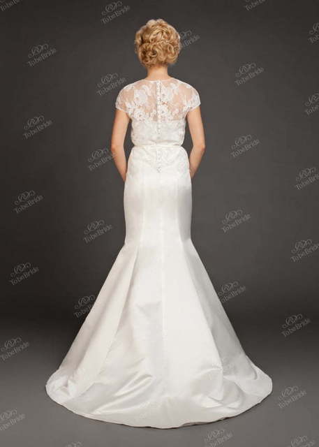 Свадебное платье AZ001. Силуэт Рыбка. Цвет Белый / Молочный. Вид 2