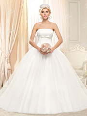 Свадебное платье PD0007. Силуэт Пышное. Цвет Белый / Молочный. Вид 1