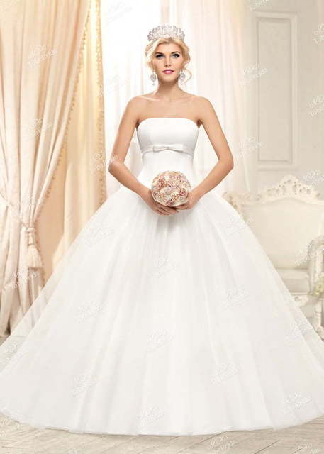 Свадебное платье PD0007. Силуэт Пышное. Цвет Белый / Молочный. Вид 1