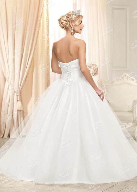 Свадебное платье PD0007. Силуэт Пышное. Цвет Белый / Молочный. Вид 2