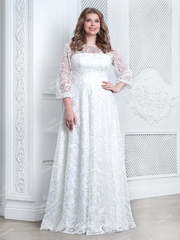 Свадебное платье TB073. Силуэт Прямое. Цвет Белый / Молочный. Вид 1