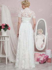 Свадебное платье TB036. Силуэт Прямое. Цвет Белый / Молочный. Вид 2