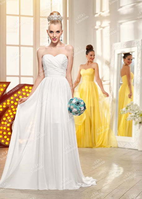Свадебное платье BB186Y1. Силуэт Прямое. Цвет Белый / Молочный. Вид 1