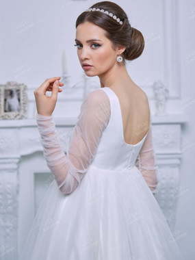 Свадебное платье RB006. Силуэт Пышное. Цвет Белый / Молочный. Вид 2