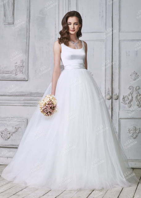Свадебное платье NS013. Силуэт Пышное. Цвет Белый / Молочный. Вид 1