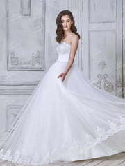 Свадебное платье NS009. Силуэт Пышное. Цвет Белый / Молочный. Вид 1