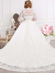 Свадебное платье ED001. Силуэт Пышное. Цвет Белый / Молочный. Вид 2