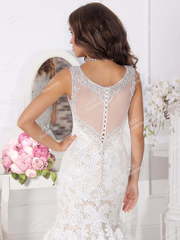 Свадебное платье SL0180. Силуэт Рыбка. Цвет Айвори / Капучино, Персик / Оранжевый. Вид 2