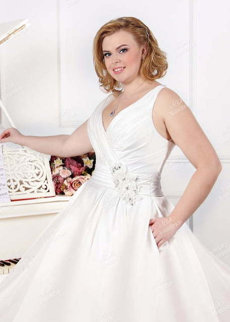 Свадебное платье MJ168. Силуэт Пышное. Цвет Белый / Молочный. Вид 2