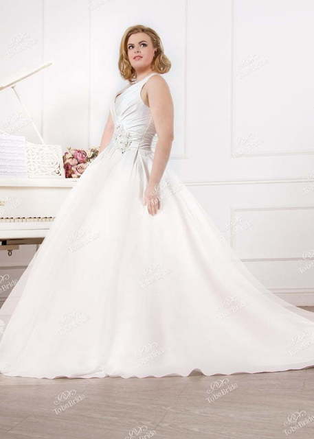 Свадебное платье MJ168. Силуэт Пышное. Цвет Белый / Молочный. Вид 3