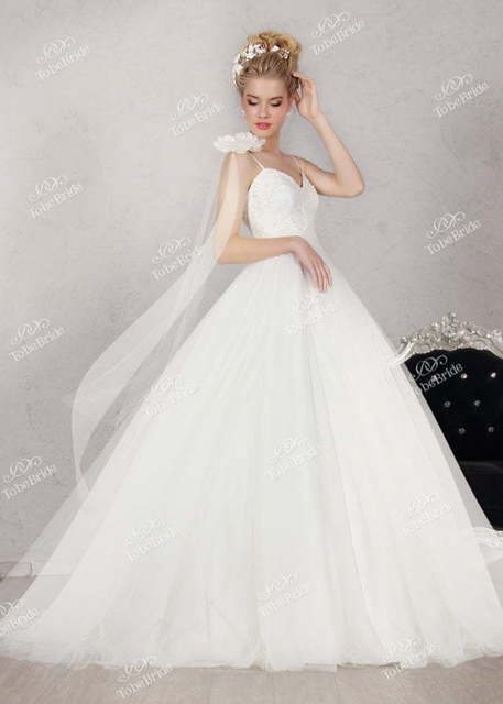 Свадебное платье NS003. Силуэт Пышное. Цвет Белый / Молочный. Вид 1