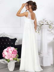 Свадебное платье NS005. Силуэт Прямое, Греческий. Цвет Белый / Молочный. Вид 2