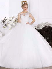 Свадебное платье FC002. Силуэт Пышное. Цвет Белый / Молочный. Вид 1