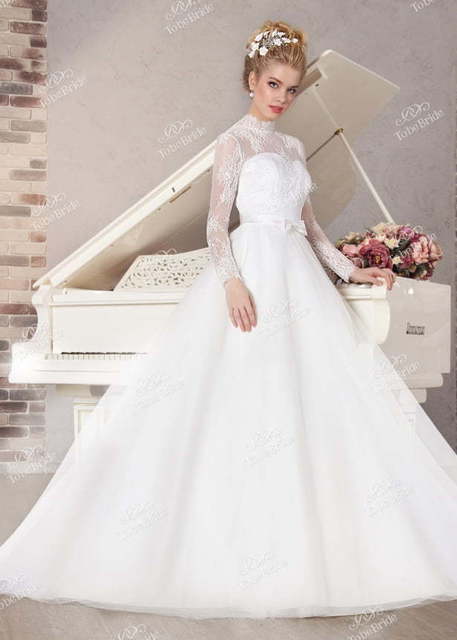 Свадебное платье NS007. Силуэт Пышное. Цвет Белый / Молочный. Вид 1