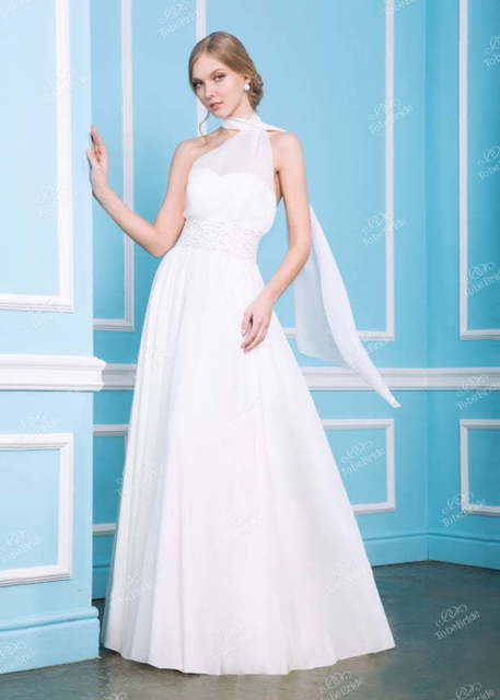 Свадебное платье NS002. Силуэт Прямое. Цвет Белый / Молочный. Вид 1