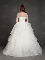 Свадебное платье NW005. Силуэт Пышное. Цвет Белый / Молочный. Вид 2